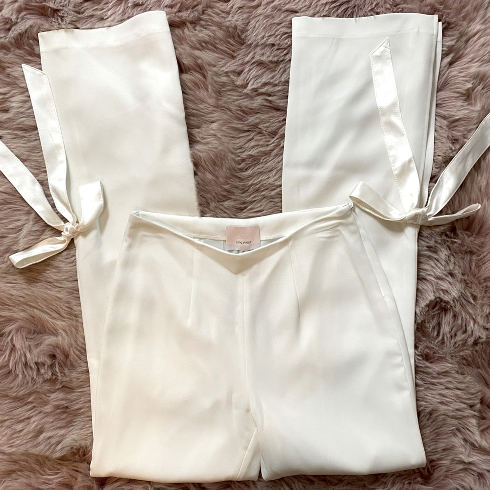 Cinq A Sept Lou Lou Side-Split bow pants 🛍️